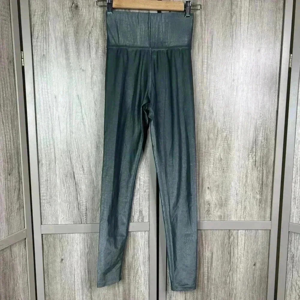 Carbon38 Leggings Shine High Waist Blue Color